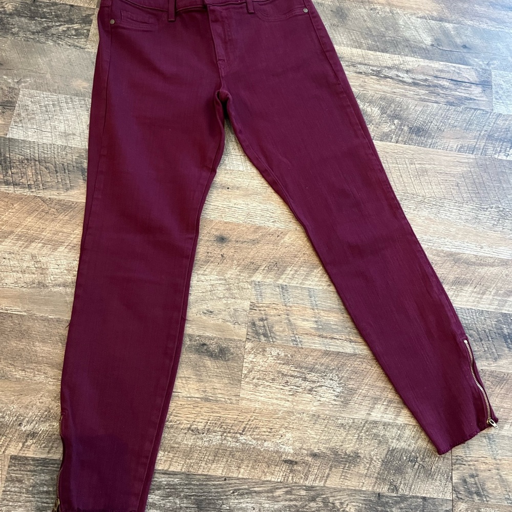 Pistols Skinny Burgundy Jeans - Picture 2 of 13